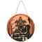 Make Market; Trousse d’art en diamants à thème de chat noir sur plaque en bois ronde de 20,3 cm de Make Market; Category:Trousses de peinture au diamant pour l'Halloween; Image:2